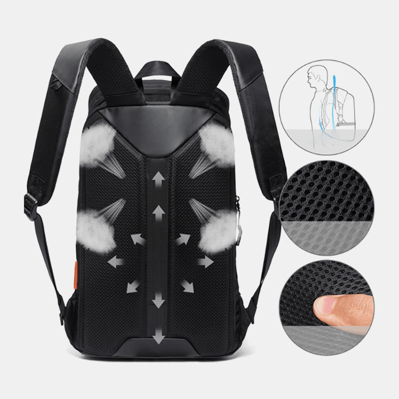 25.6L Waterproof Backpack 15.6Inch Laptop Bag Wet Dry Separation Storage Bag Shoulder Bag