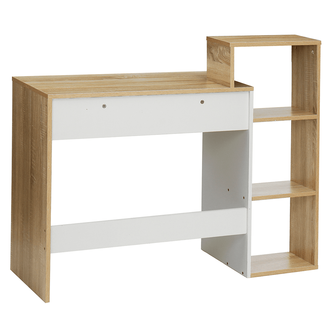 43 Inch Work Table Shelf PC Table Computer Furniture Home Office White Sonoma