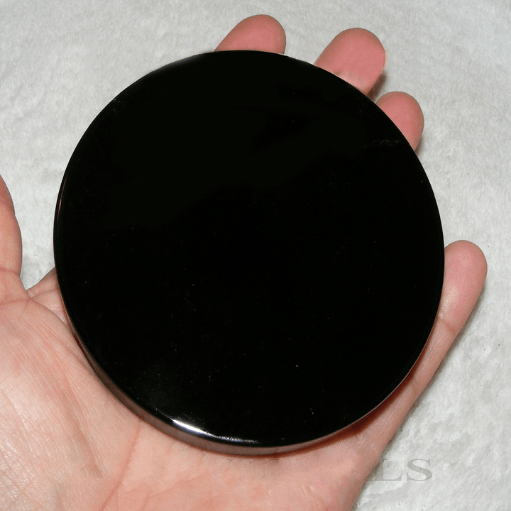 100Mm Black Obsidian Scrying Mirror Crystal Crystals Seconds Gemstone Mineral