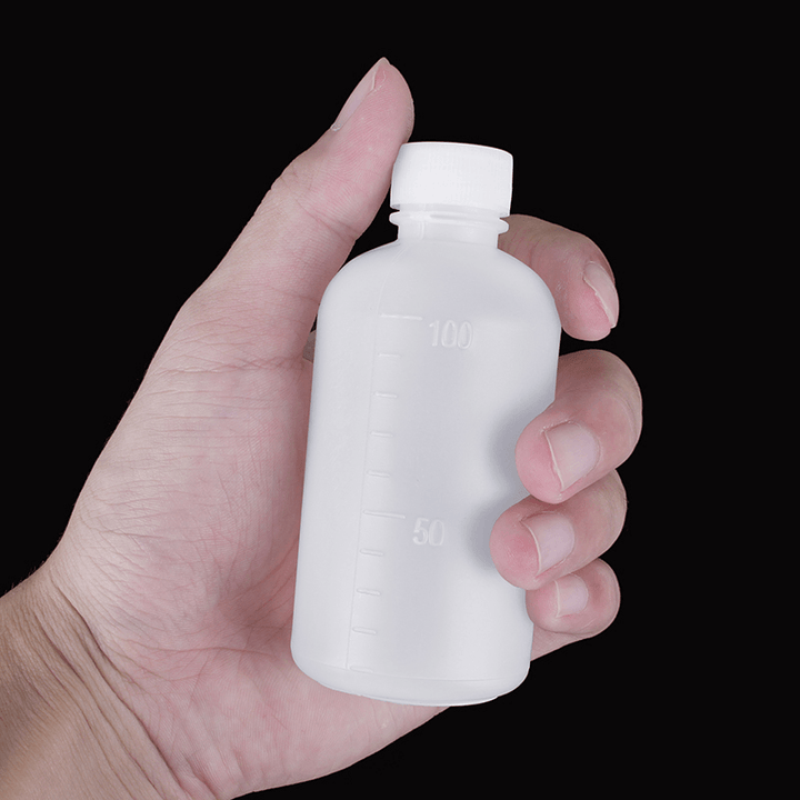 100Ml Empty Plastic Sample Reagent Liquid Storage Bottle Graduated Small Mouth Laboratory Container