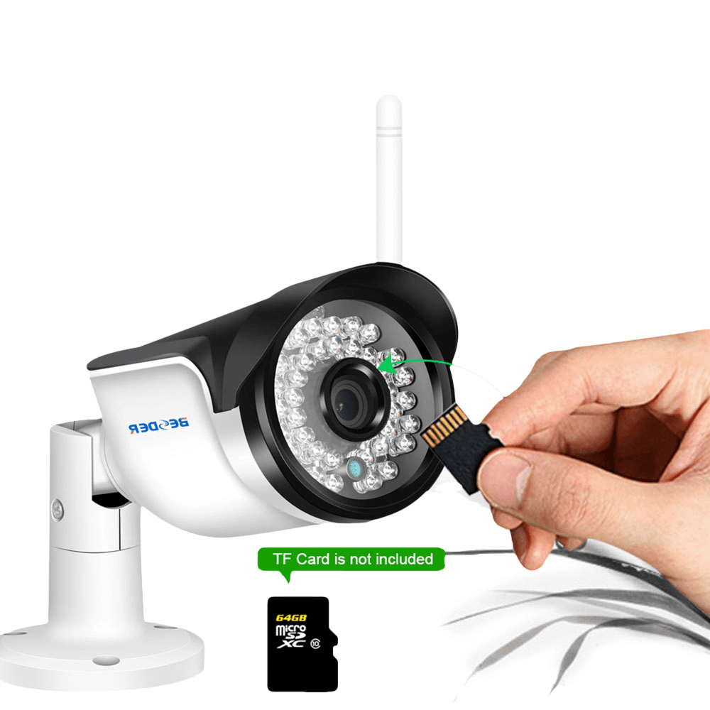 BESDER R6036MW-HX201 1080P Wireless IP Camera with 128G SD Card Slot Waterproof Outdoor Wifi Camera Yoosee P2P RTSP Motion Detected