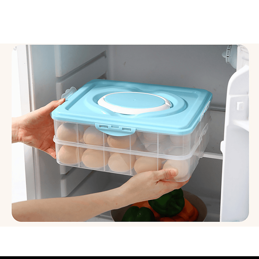 2/3 Layer Portable Egg Storage Box Plastic Egg Organizer Refrigerator Egg Container Case Eggs Holder Tray