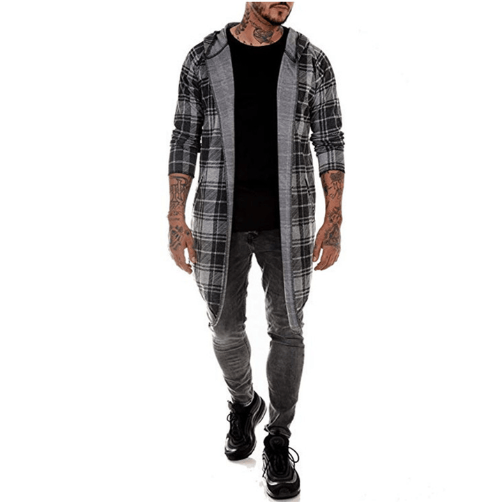 Men'S Casual Plaid Color Matching Men'S Casual Sweater