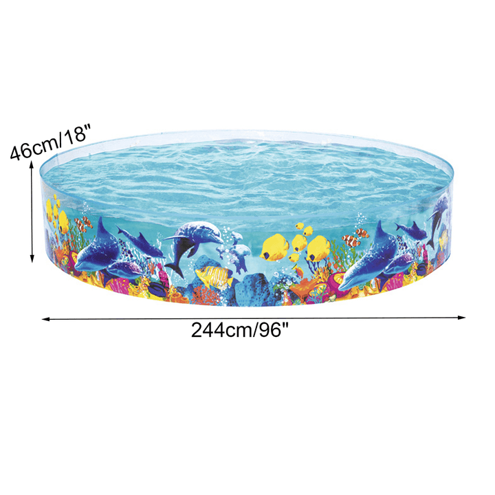 Portable Floding Swimming Pools PVC Family Playing Bathing Tub Summer and Kiddie Pond for Outdoor Furniture - MRSLM