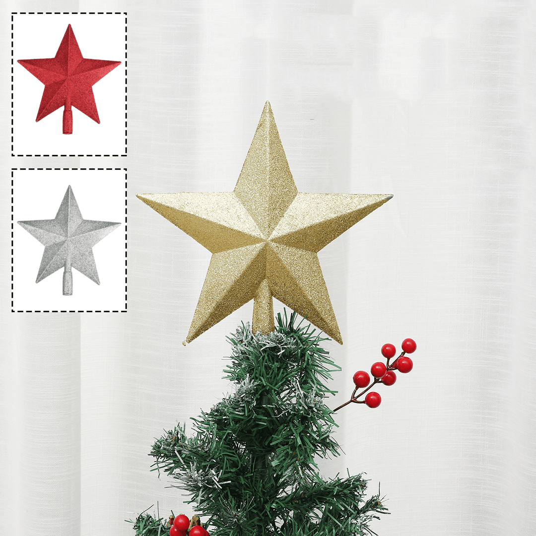 Christmas Tree Top Sparkle Star Glittering Hanging Christmas Tree Topper Decoration Ornaments Home Decor