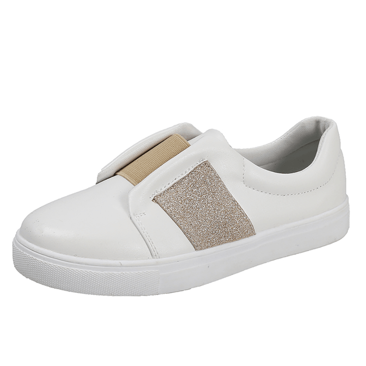 Women Elastic Band Trainers Slip on Flats