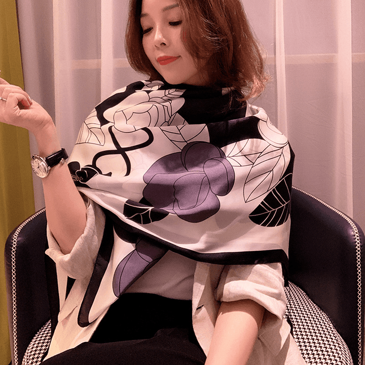 Fashionable Breathable Silk Sunscreen Shawl Scarf