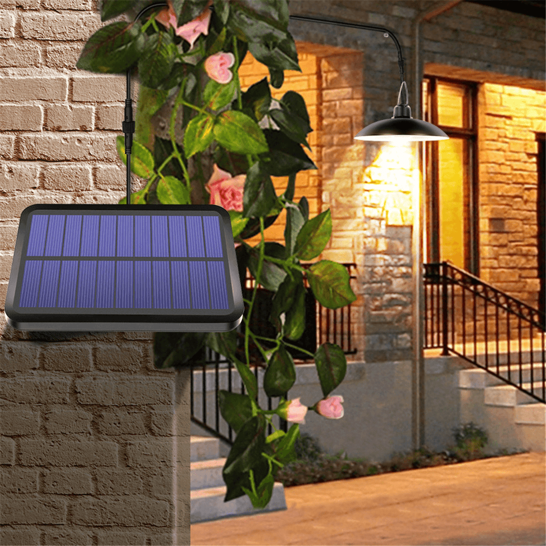 260 Lumen Solar Pendant Light Outdoor Indoor Solar Lamp with Line Warm White/White Lighting for Camping Garden Yard