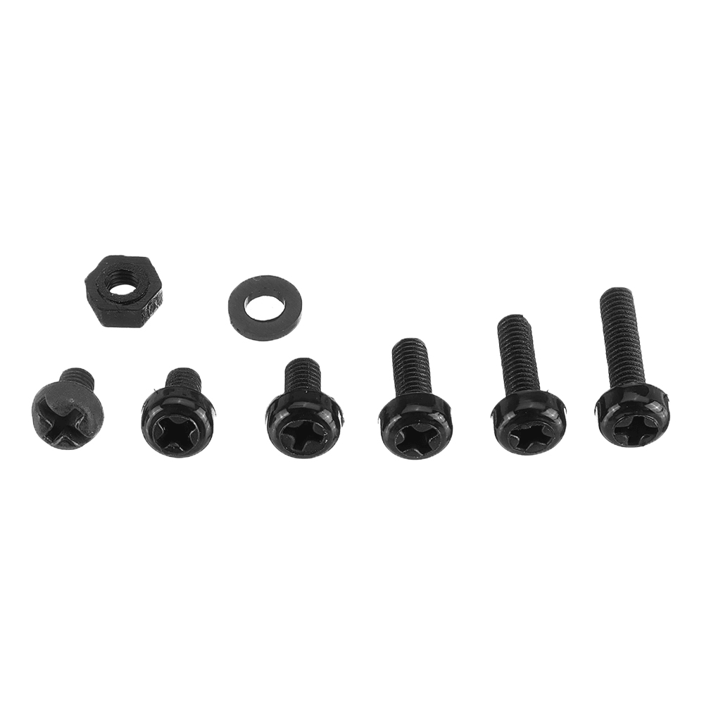 Suleve M3NP3 500Pcs M3 Nylon Screw Bolt Black round Cross Screw Hex Nut Spacer Nylon PCB Assortment