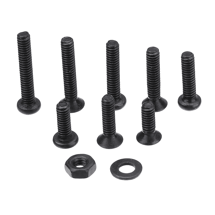 Suleve‚Ñ¢ M2CH4 480Pcs M2 Hex Socket Button&Flat Head Screw Carbon Steel Bolt Nut Assortment