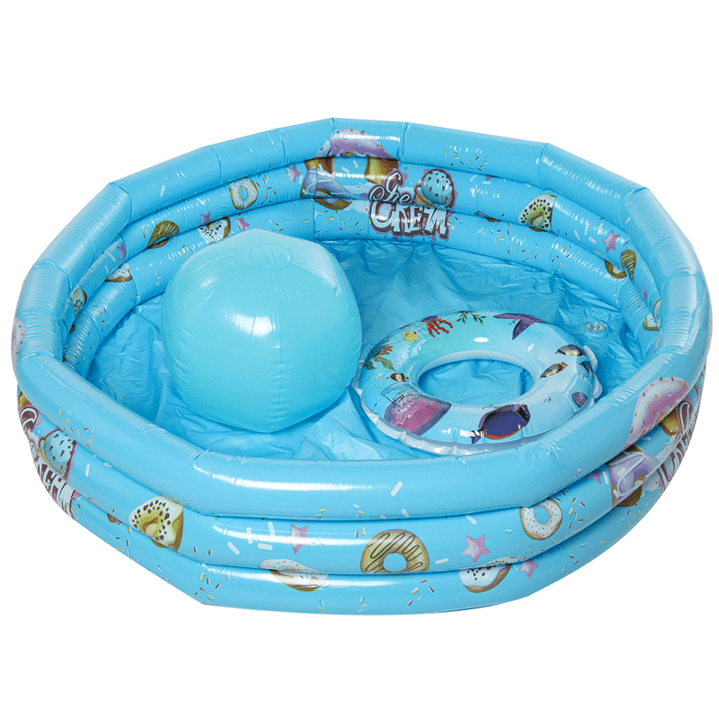 130Cm Children Swimming Pool Bathing Tub Baby Toddler Paddling Inflatable Swimming Pool with Swimming Ring and Ball