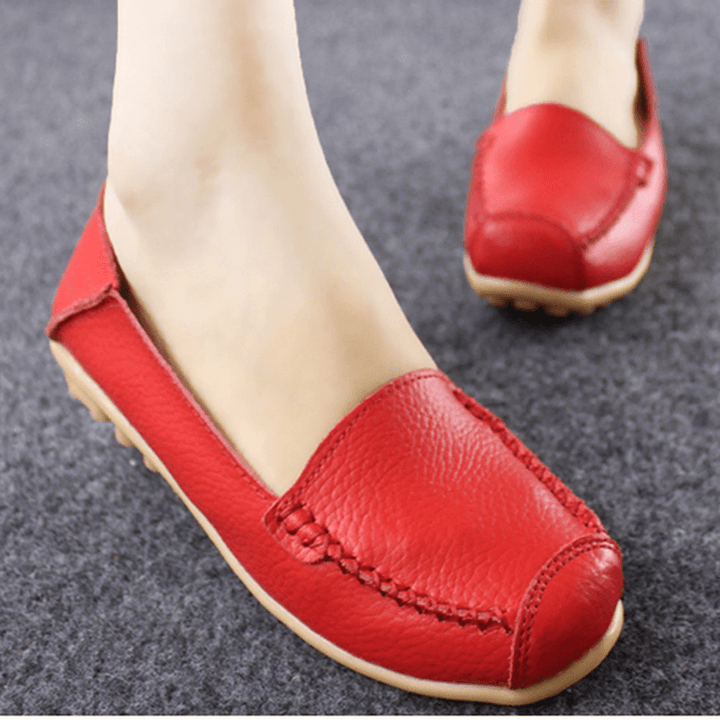 Women Flats Shoes Comfortable Casual Slip on round Toe Soft Flat Loafers Shoes - MRSLM