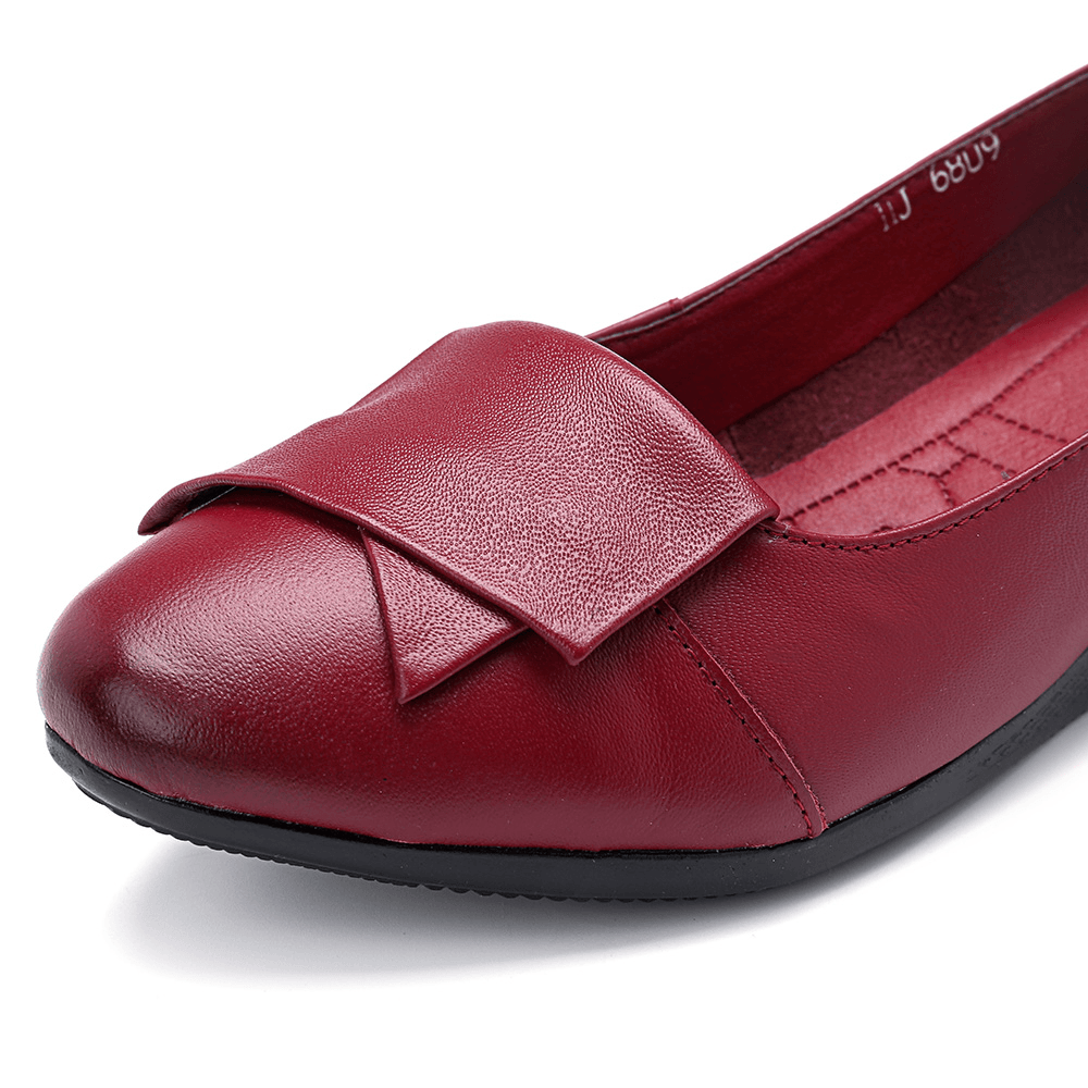 Women Comfortable Soft Leather Flats Loafers