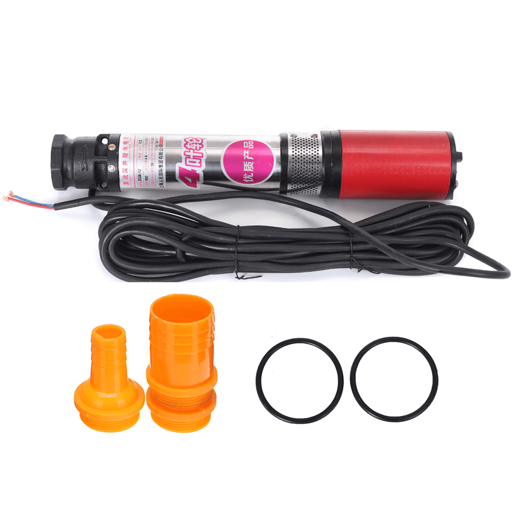 12V/24V/48V Solar DC Submersible Deep Well Pump 10 Metre Cable for Battery Car Agricultural Irrigation Water Pump - MRSLM