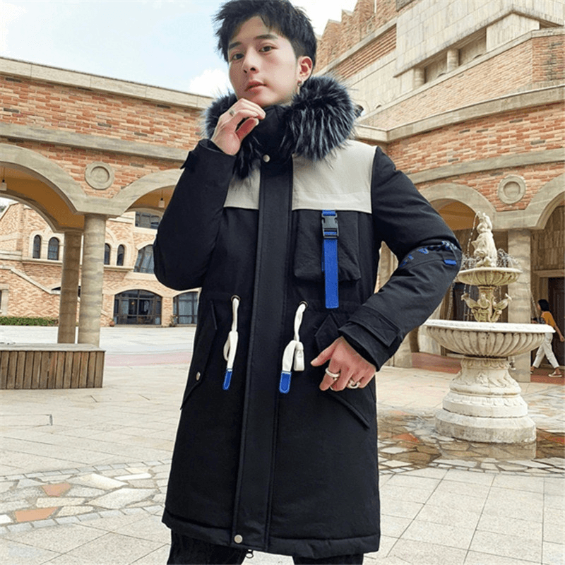 Men'S Mid-Length Padded Warm Padded Jacket