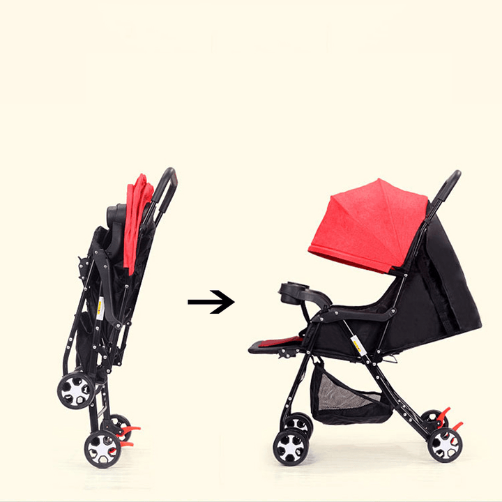 Baby Folding Adjustable Stroller Pushchair with 600D WaterproofÔºÜSunscreen Oxford Safe Stable Kids Toddler Pram Car for 0-3 Year Old