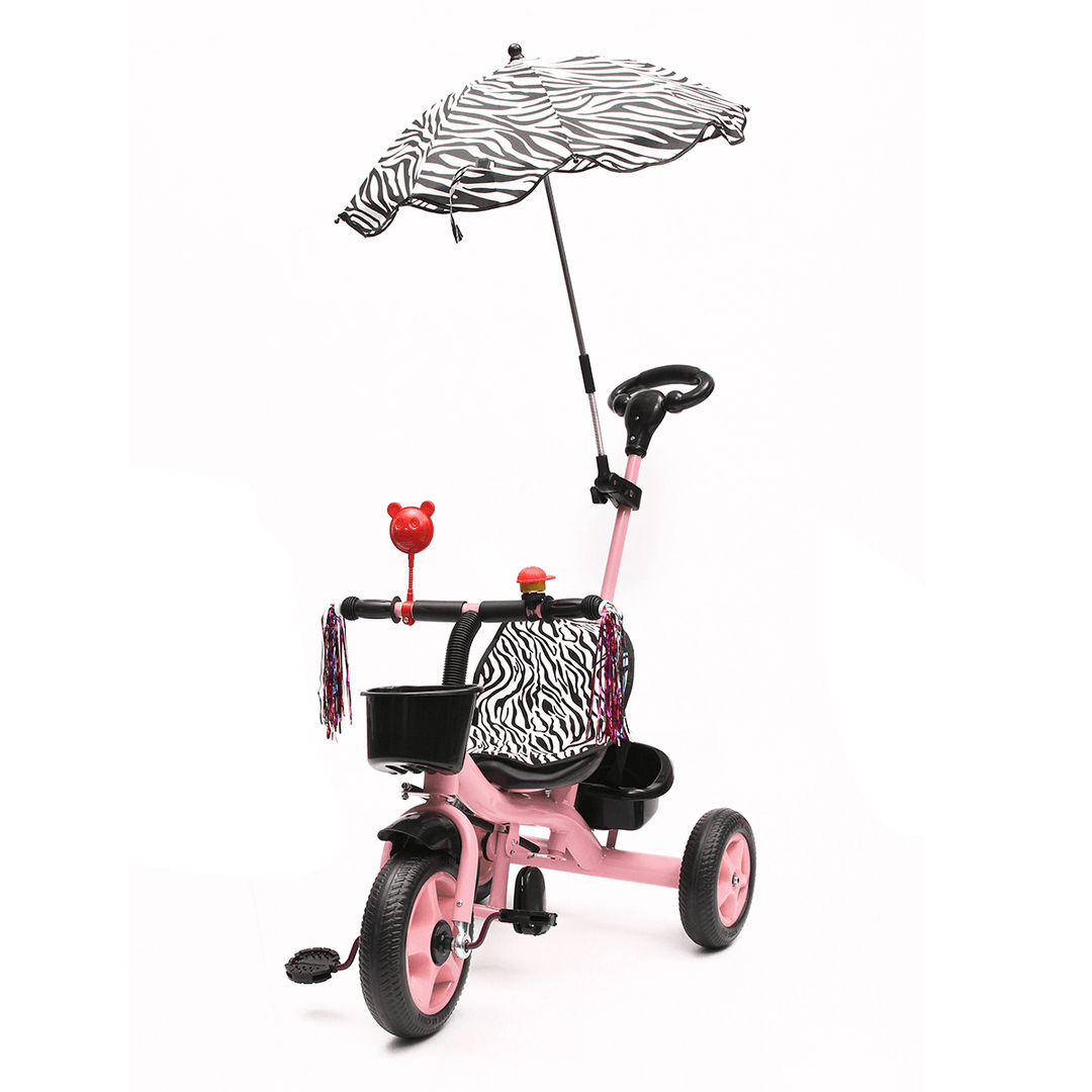 BIKIGHT 3 Wheels Kids Ride on Tricycle Bike Children Ride Toddler Balance with Umbrella Baby Mini Bike Safety Handle Push - MRSLM