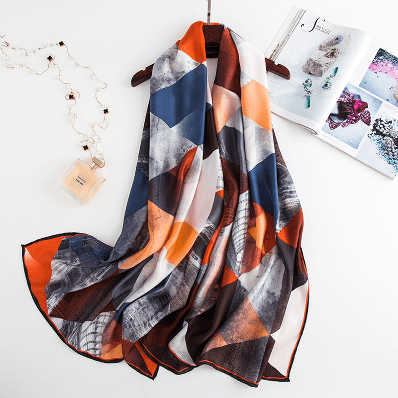 Shade Herringbone Long Silk Scarf Silk Scarf