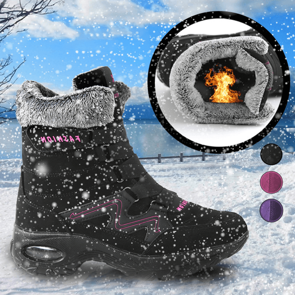 Women Air Cushion Soft Sole Warm Outdoor Snow Boots