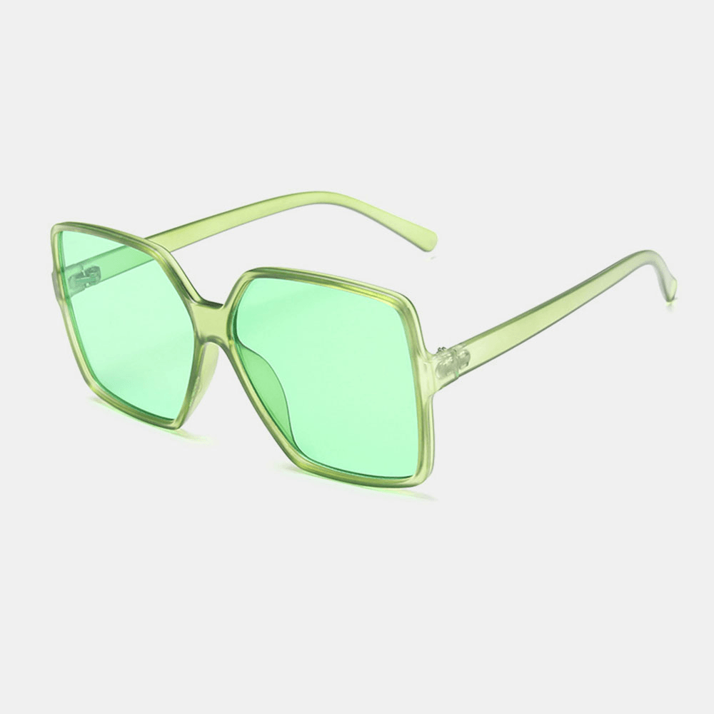 Women plus Size Frame Square Shape Fashion Trend Retro UV Protection Sunglasses