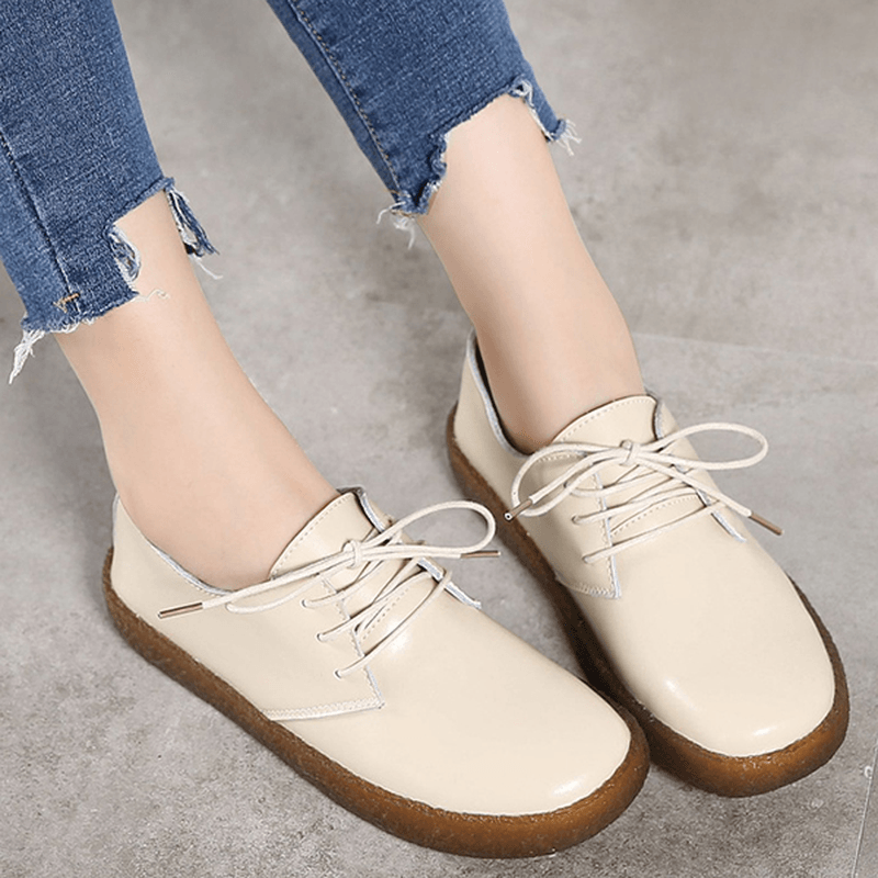 Soft Casual Flat Loafers in Leather