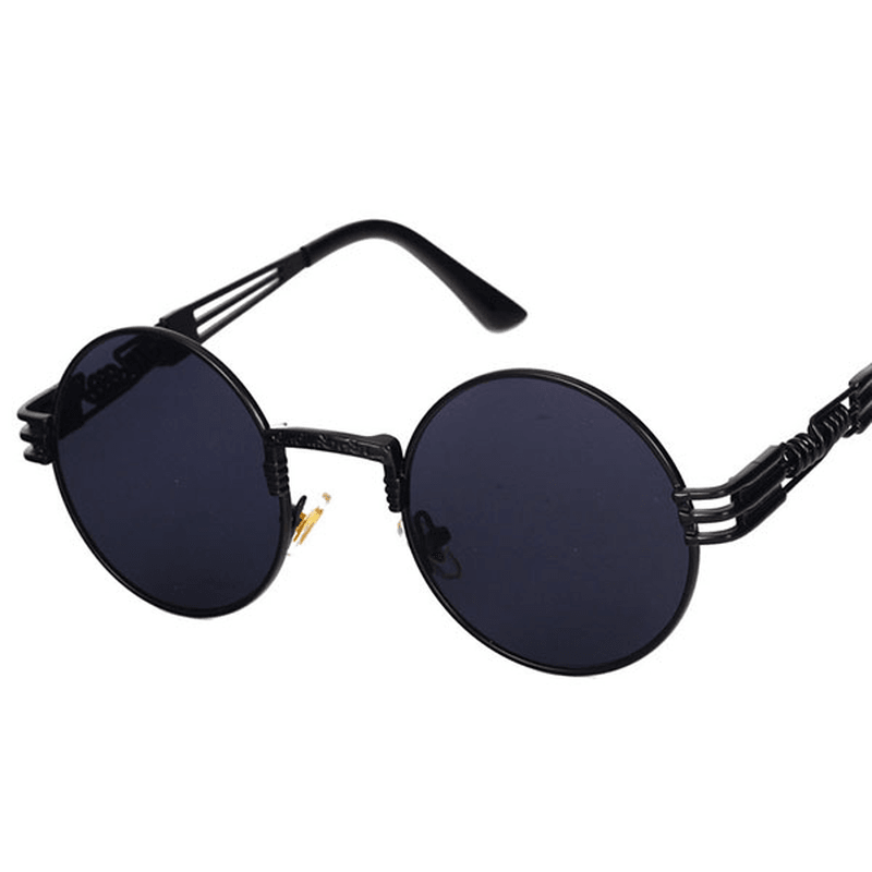 Women Classic Gothic round Steampunk Sunglasses - MRSLM