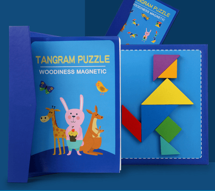 Children'S Wooden Magnetic Tangram Educational Toy