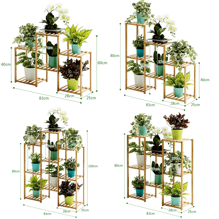 Multi-Layer Plant Shelve Floor-Standing Potted Plant Rack Thicken Batten Breathable Material for Garden Sets