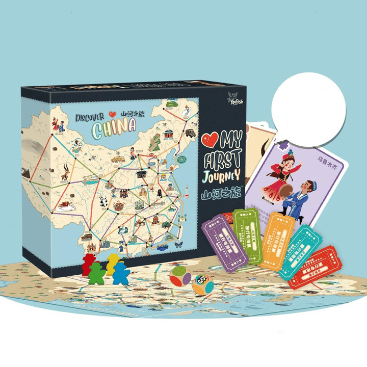 Global Traveler Mountain River Journey Route Planning Geography Knowledge Board Game