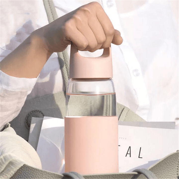 Fun Home 500Ml Glass Water Bottle Portable -20‚ÑÉ-150‚ÑÉ Temperature Tea Cup Drinking Mug with Silicone Case From