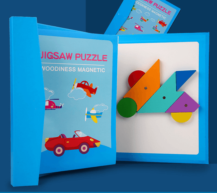 Children'S Wooden Magnetic Tangram Educational Toy