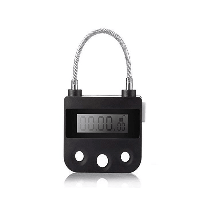 99 Hours USB Rechargeable Time Out Padlock Max Timing Lock Digital Timer Alarming Padlock W/ LCD Display Screen