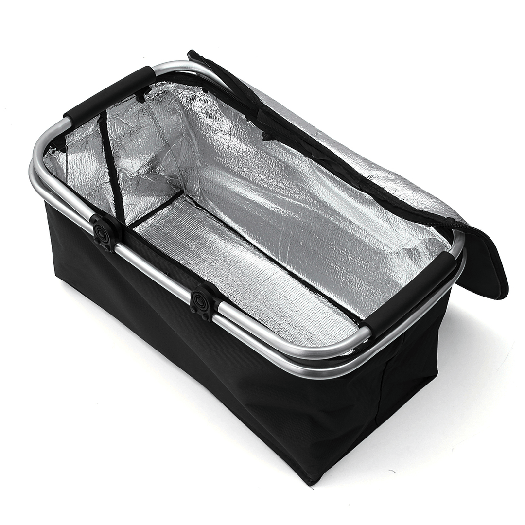 Ipree‚Ñ¢ 30L Folding Camp Picnic Insulated Bag Ice Cooler Hamper Lunch Food Storage Basket