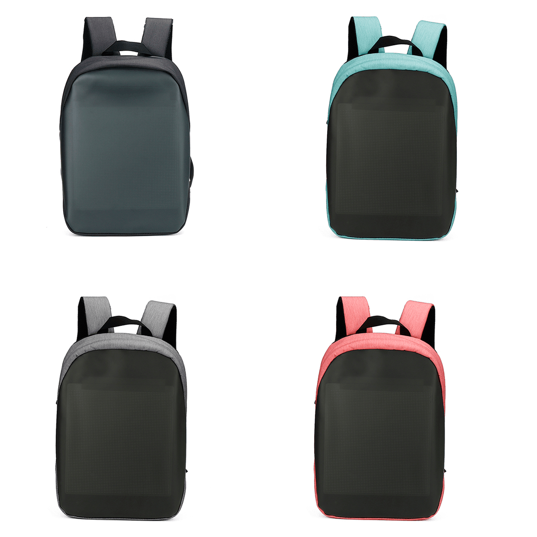 25*25Cm Wifi Connection Intelligent Technology Luminous Backpack Electronic Screen LED TPU Large Capacity Backpack