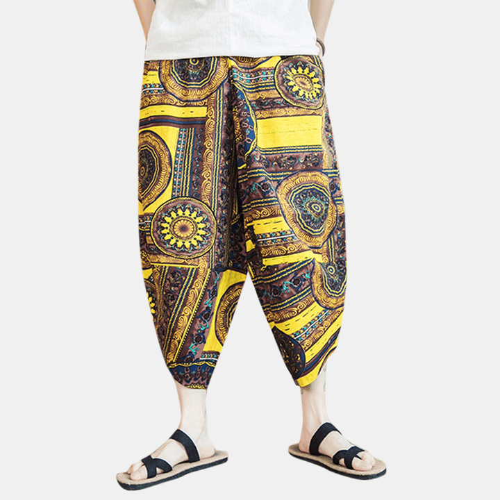 Ethnic Style Printing Baggy Harem Pants