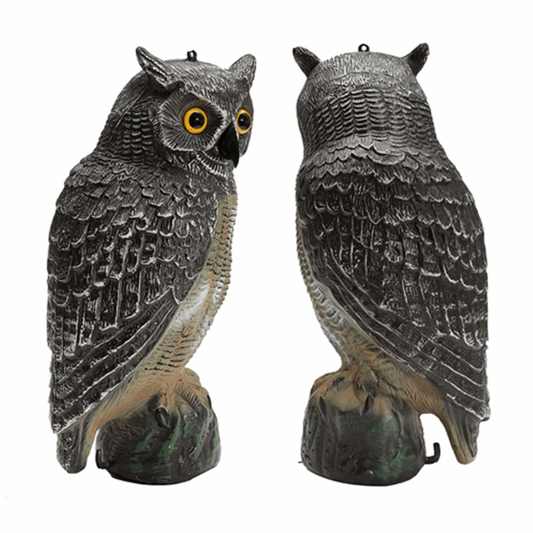 Outdoor Hunting Large Realistic Owl Decoy Straight Head Pest Control Crow Garden Yards Scarer Scarecrow Pest Decorations