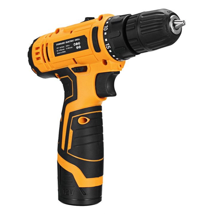 Hilda 12V Electric Drill Lithium Battery Hand Drill Driver Cordless Screw Driver Tool EU Plug