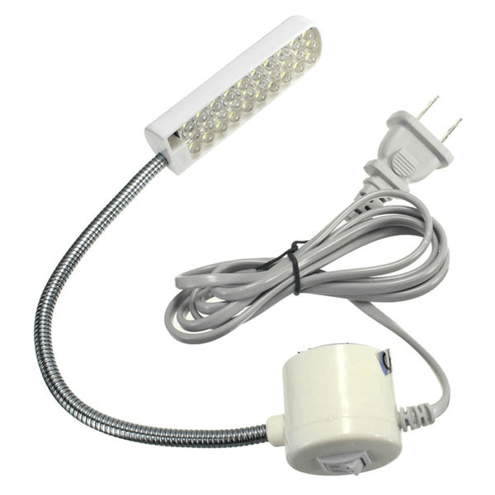 2W AC110-220V Sewing Machine 30 LED Gooseneck Light Magnetic Base with US Plug