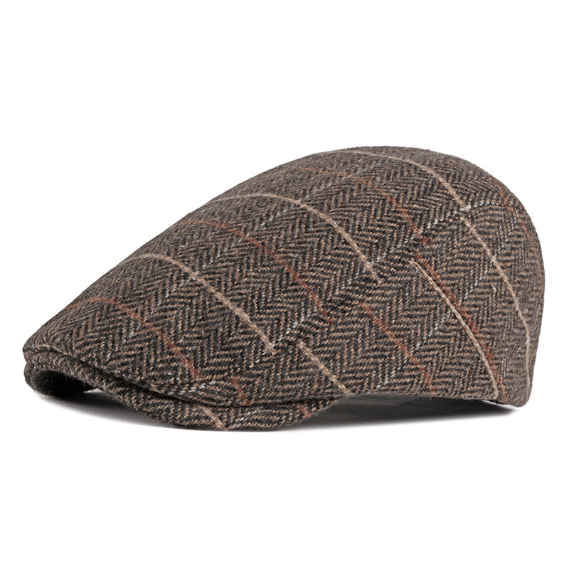 Men British Retro Duck Tide Check Hat