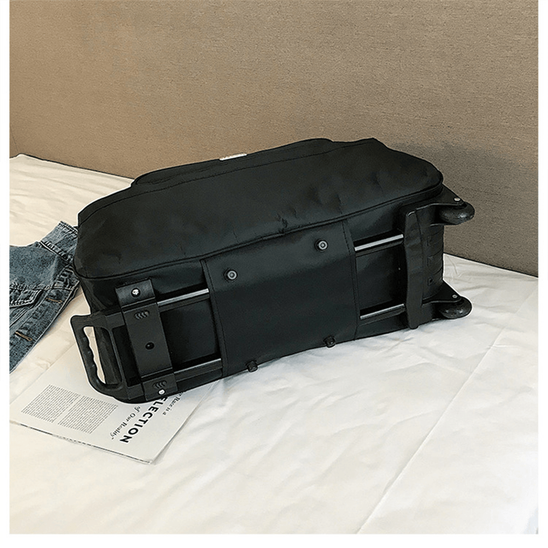 High Capacity Travel Duffle Luggage Trolley Bag with Wheels Rolling Suitcase Travel Bags Carry-On Bag