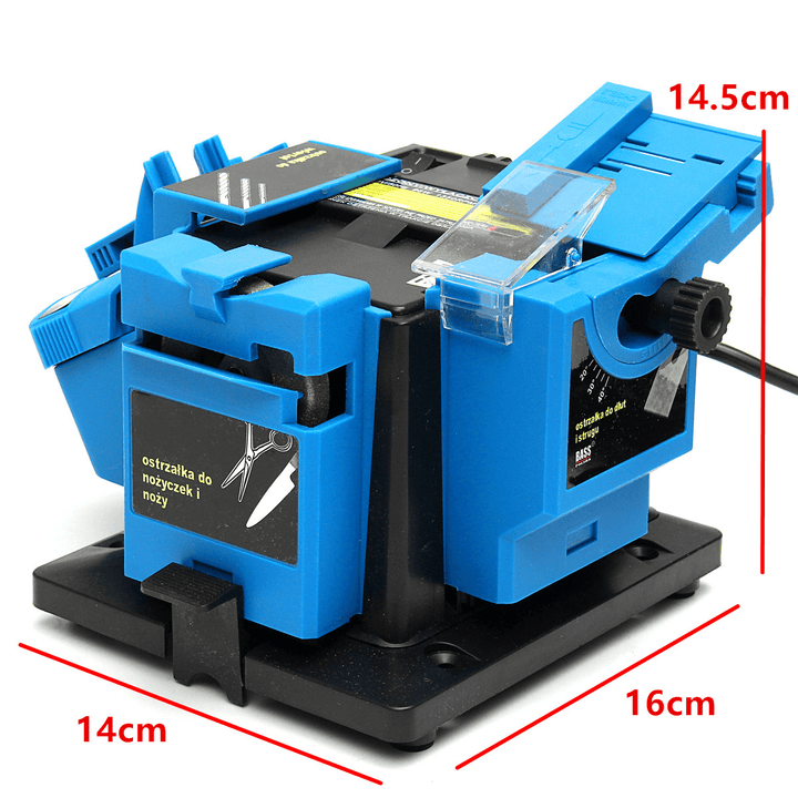 110V 96W 1350Rpm Electric Grinder Multifunction Sharpener Grinding Drill Tool for Knife Scissors Sharpening