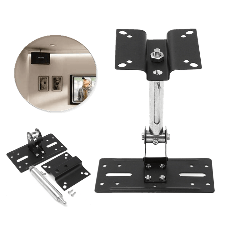 Steel Speaker Bracket Holder Adjustable Swivel Tilt Ceiling Wall Mount 15Kg Capacity