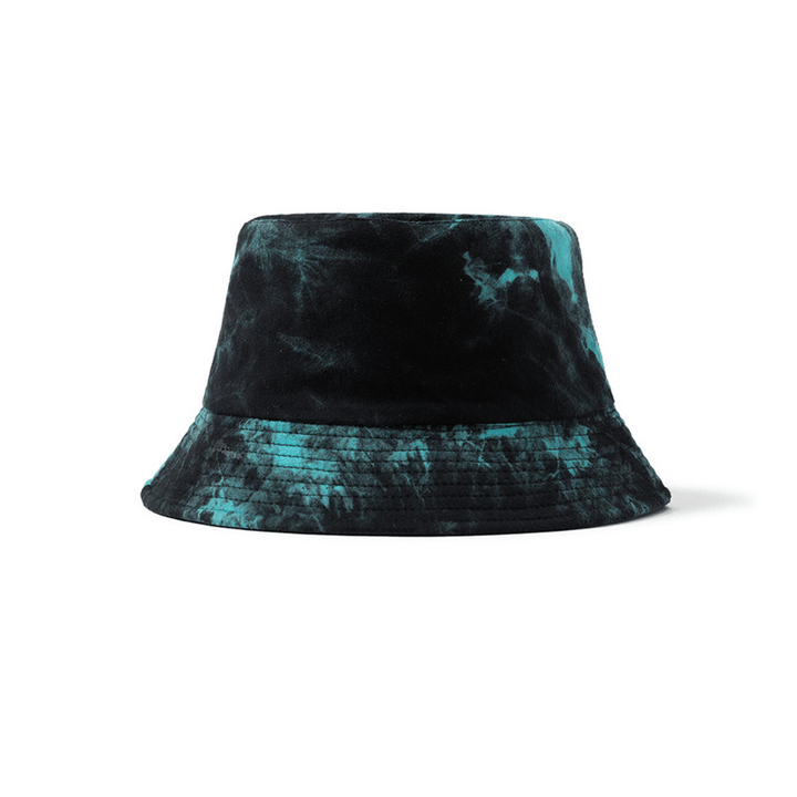 Irregular Tie-Dye Potted Hat Men'S Fisherman Hat Double-Sided Wearable Hat