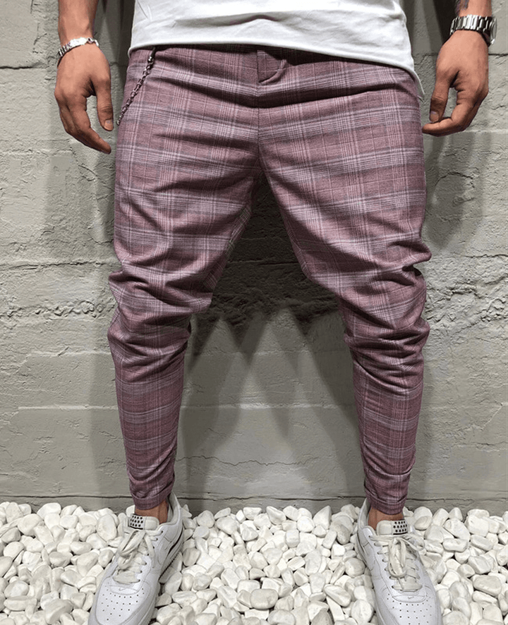 Men'S Casual Sports Fitness Striped Trousers