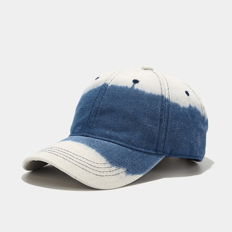 Washed Denim Stitching Baseball Cap for Men and Women Outdoor Sun Protection