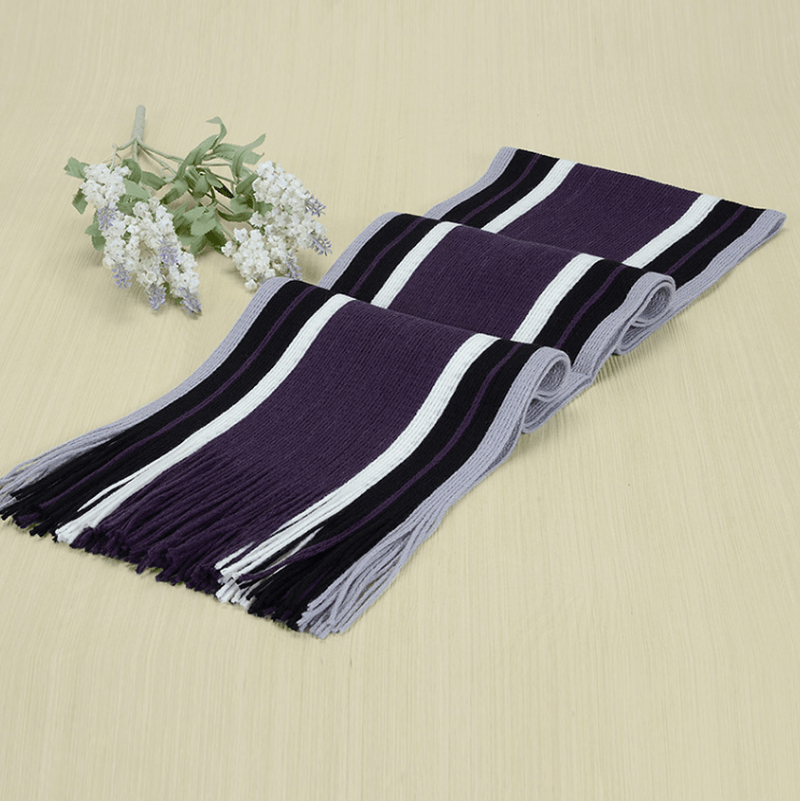 Knitted Warmth and Color Matching Striped Men'S Scarf