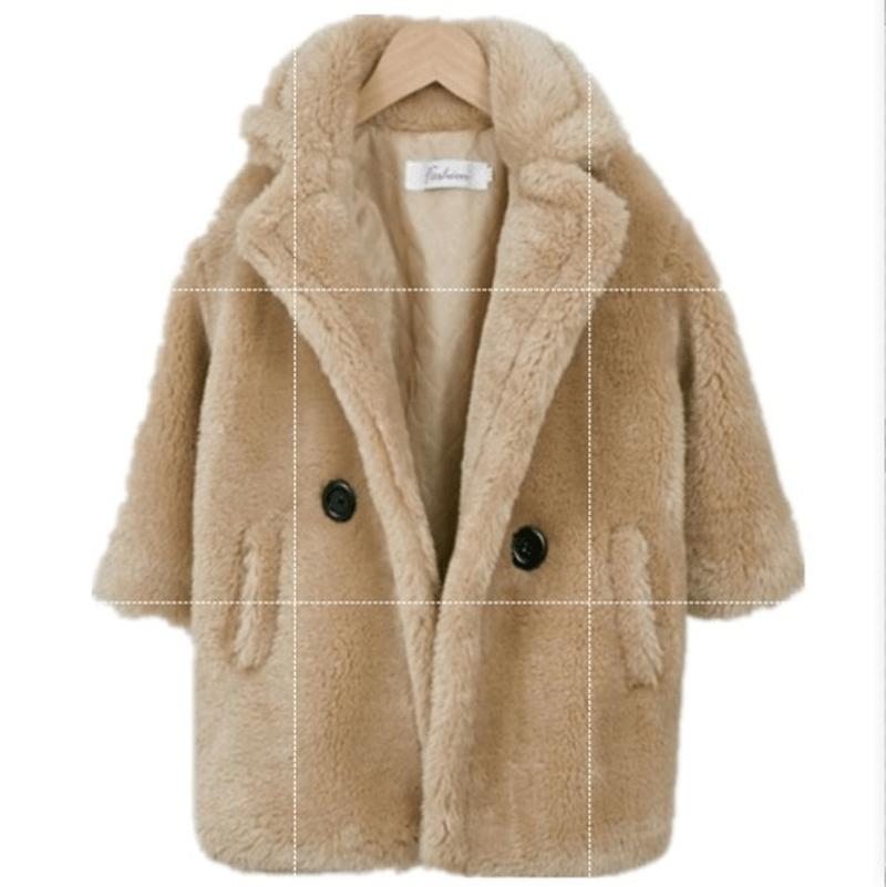 Big Kids Fur Coat Imitation in Autumn and Winter Coat