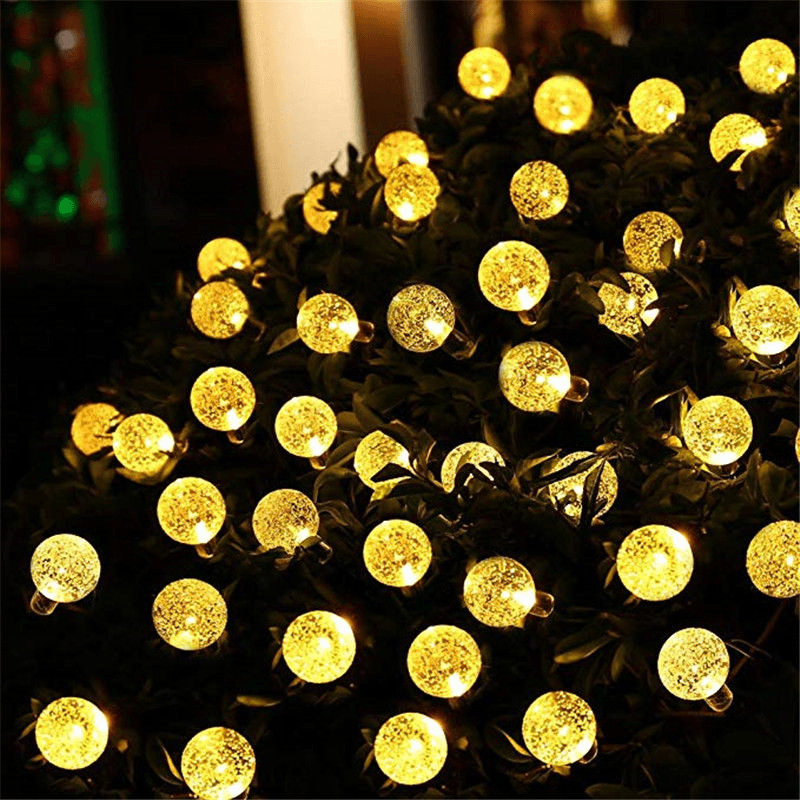 20/50 LEDS Crystal Ball 5M/10M Solar Lamp Power LED String Fairy Lights Solar Garlands Garden Christmas Decor for Outdoor