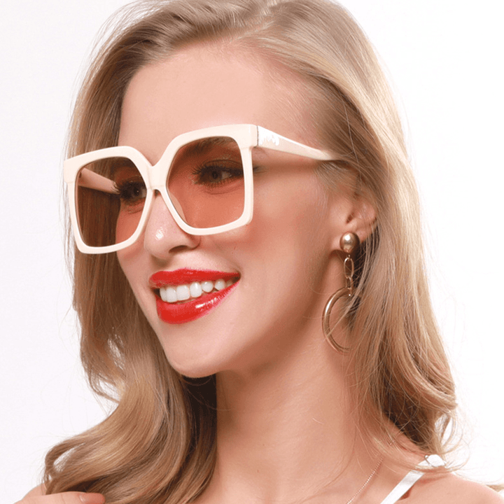 Retro Big Box New Sunglasses Contrast Color Sunglasses