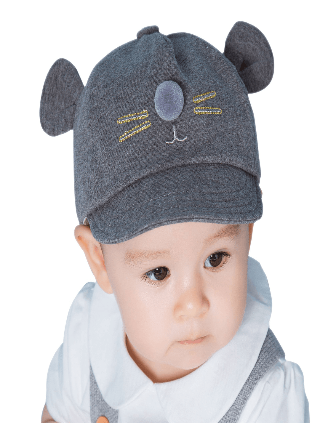 Cat Children Hat Hairball Baby Double Sided Woolen Cloth Sun Hat